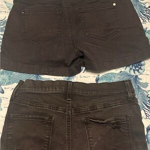 Mudd Black Jean Shorts with Classic Cut-Off Design